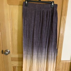 Element brown and orange maxi skirt